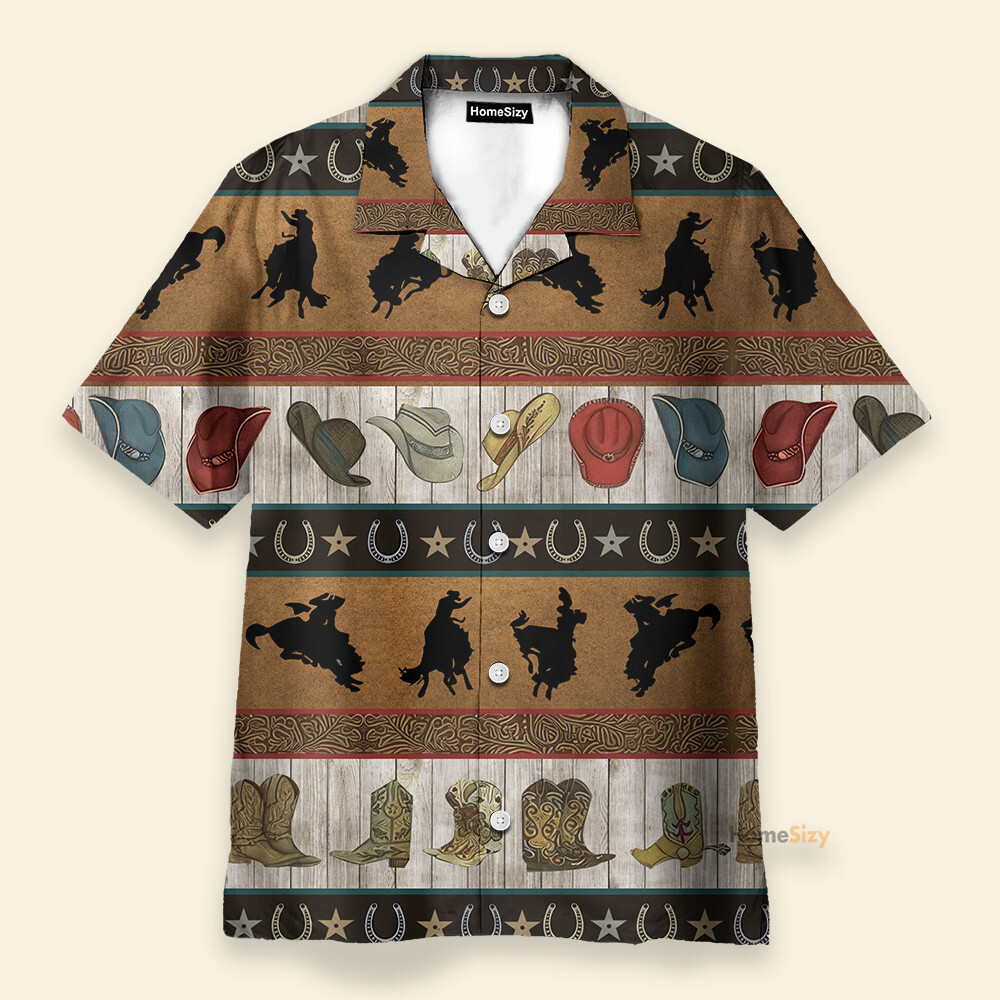 Rodeo Cowboys Mens Buttons Up Shirts   Hawaiian Shirt