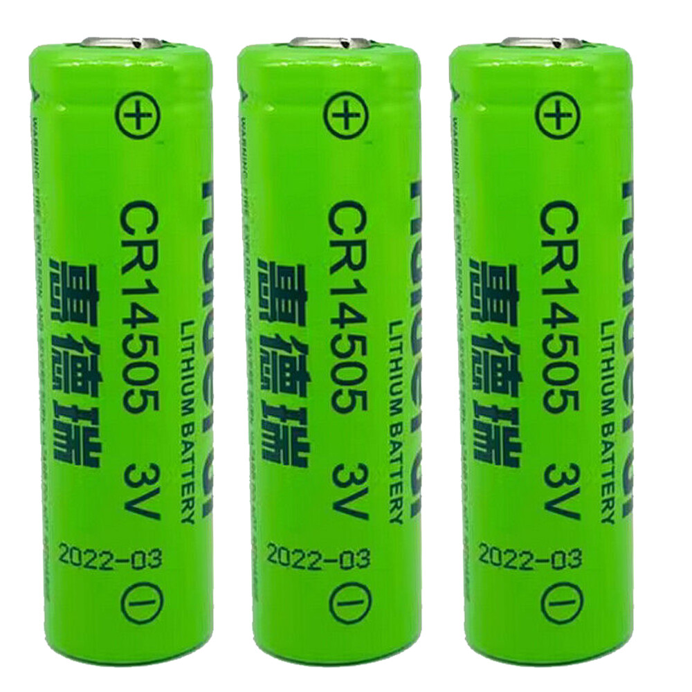 3x CR14505 3V 1500mAh Non-rechargeable Li-ion Battery without Plug New