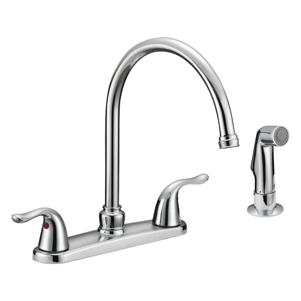 Kitchen Faucet Kitchen Sink Faucet 2 Handles PullOut Side Sprayer 4Hole Installa