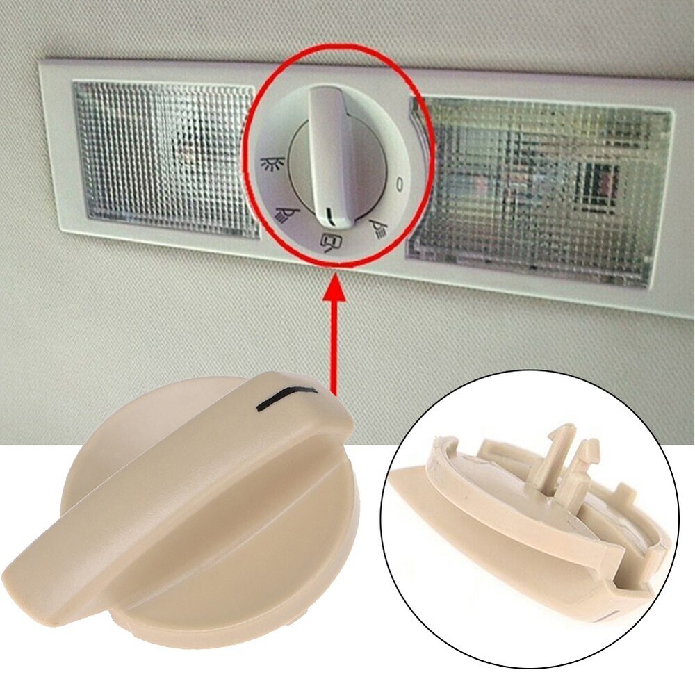 For Skoda Beige Gray Car Rear Roof Light Switch Knob Suitable for 6Q0947291A