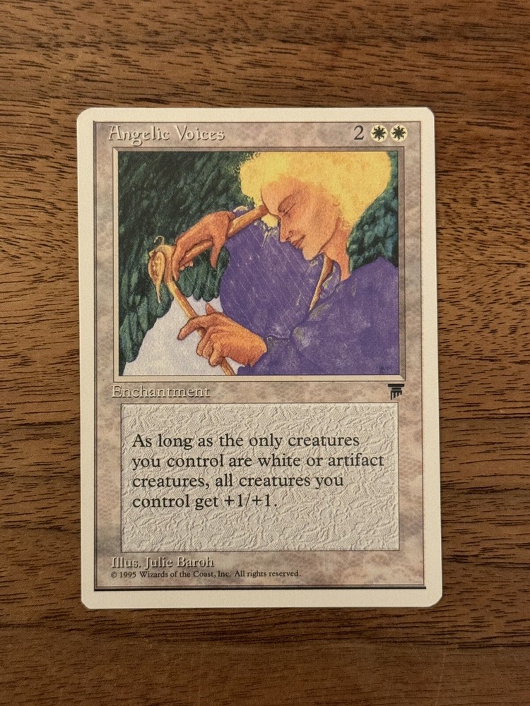 Angelic Voices NM+ NEVER PLAYED MTG Chronicles Magic 1995 VINTAGE FREE SHIPPING-image