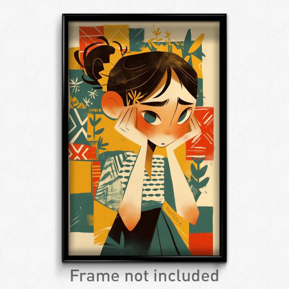 Vintage Spanish Movie Poster Art Print - Boy with Apathy, Handmade Scrunchie Design