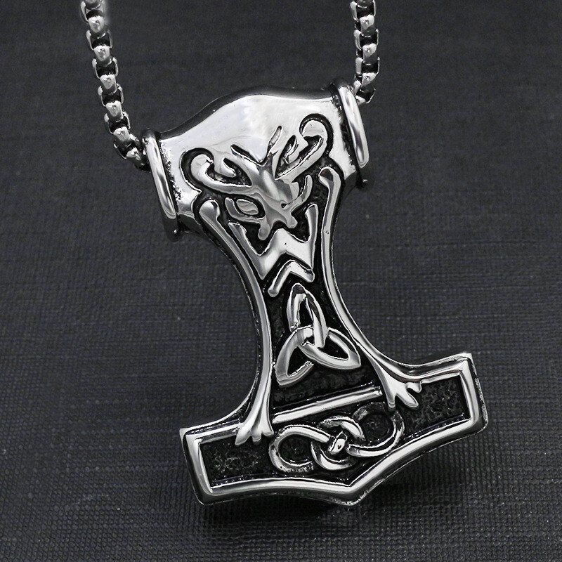 Vintage Thor Hammer titanium steel pendant Thor Hammer jewelry