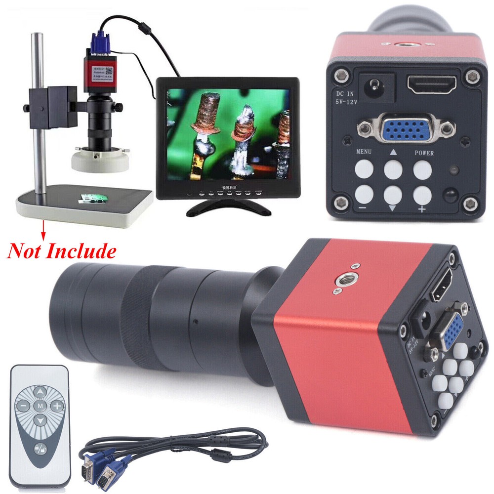 Digital Monocular Microscope Camera Industry Video Inspection HDMI HD 130X 3800W