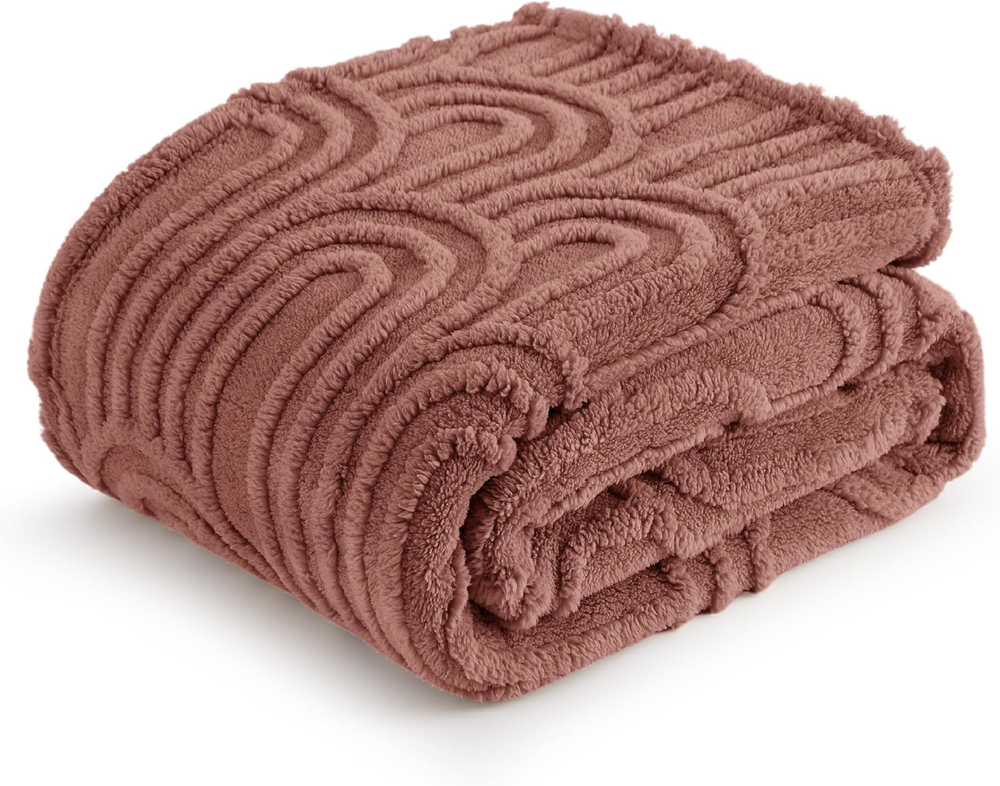 Dusty Pink 50x60 Inch Soft Fleece Cozy Throw Blanket for Women and Girls