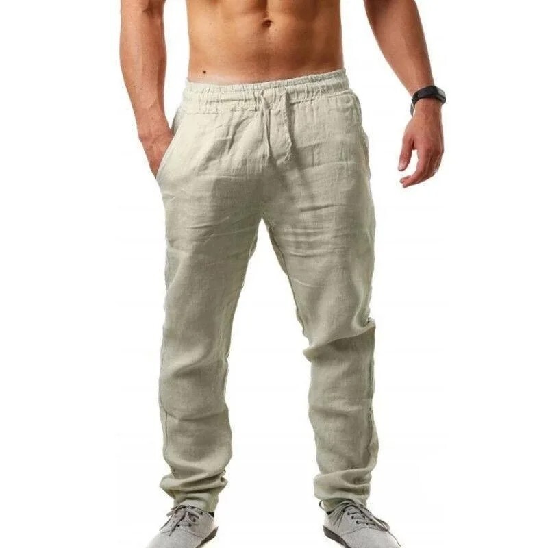Men's Cotton Linen Casual Pants for Comfort and Easy Movement