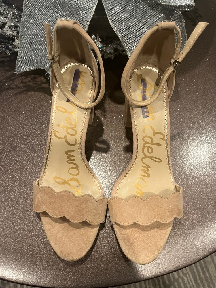 Elegant Sam Edelman Camel Suede Heels in Size 12