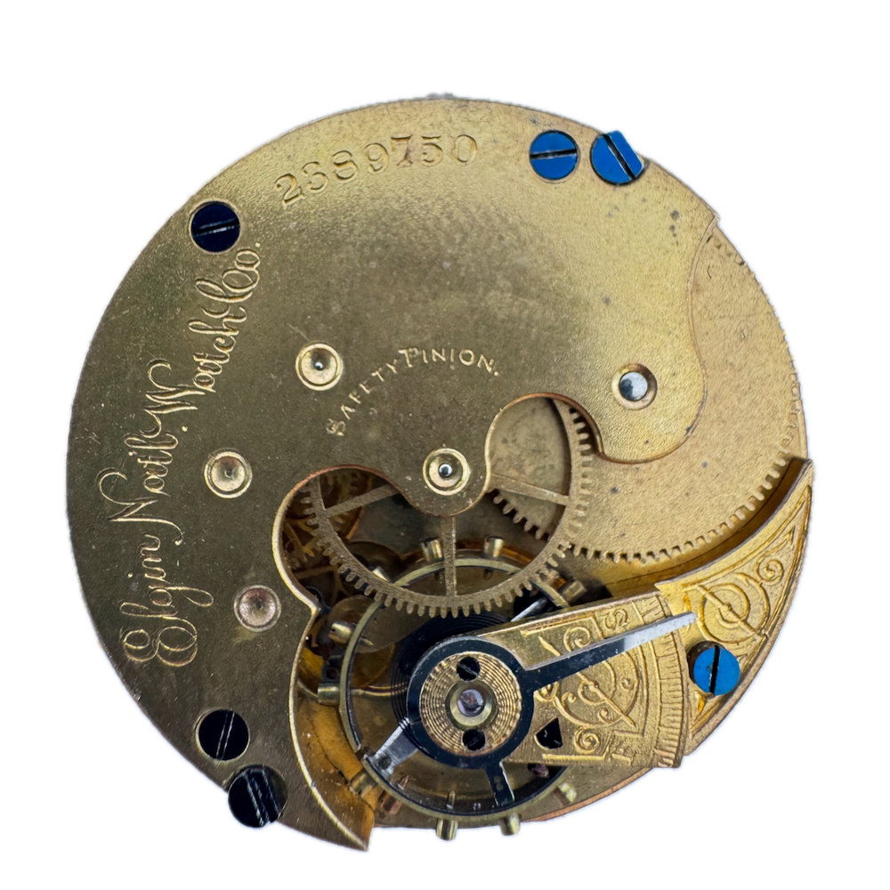 Antique 1887 Elgin 7 Jewel Mechanical Hunter Pocket Watch Movement 6s 95 USA
