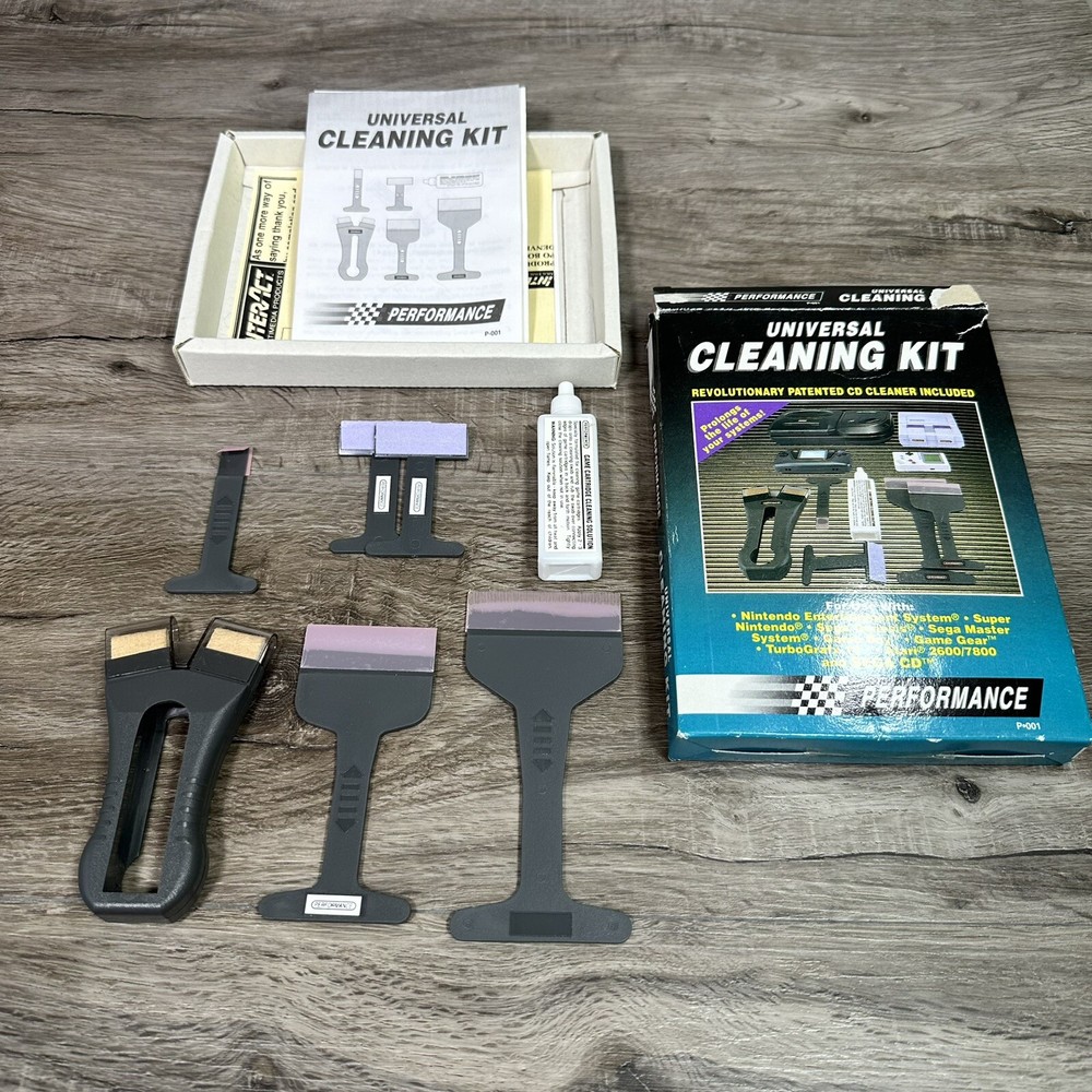 Universal Cleaning Kit NES Sega Genesis Master Nintendo Atari Gameboy Open Box