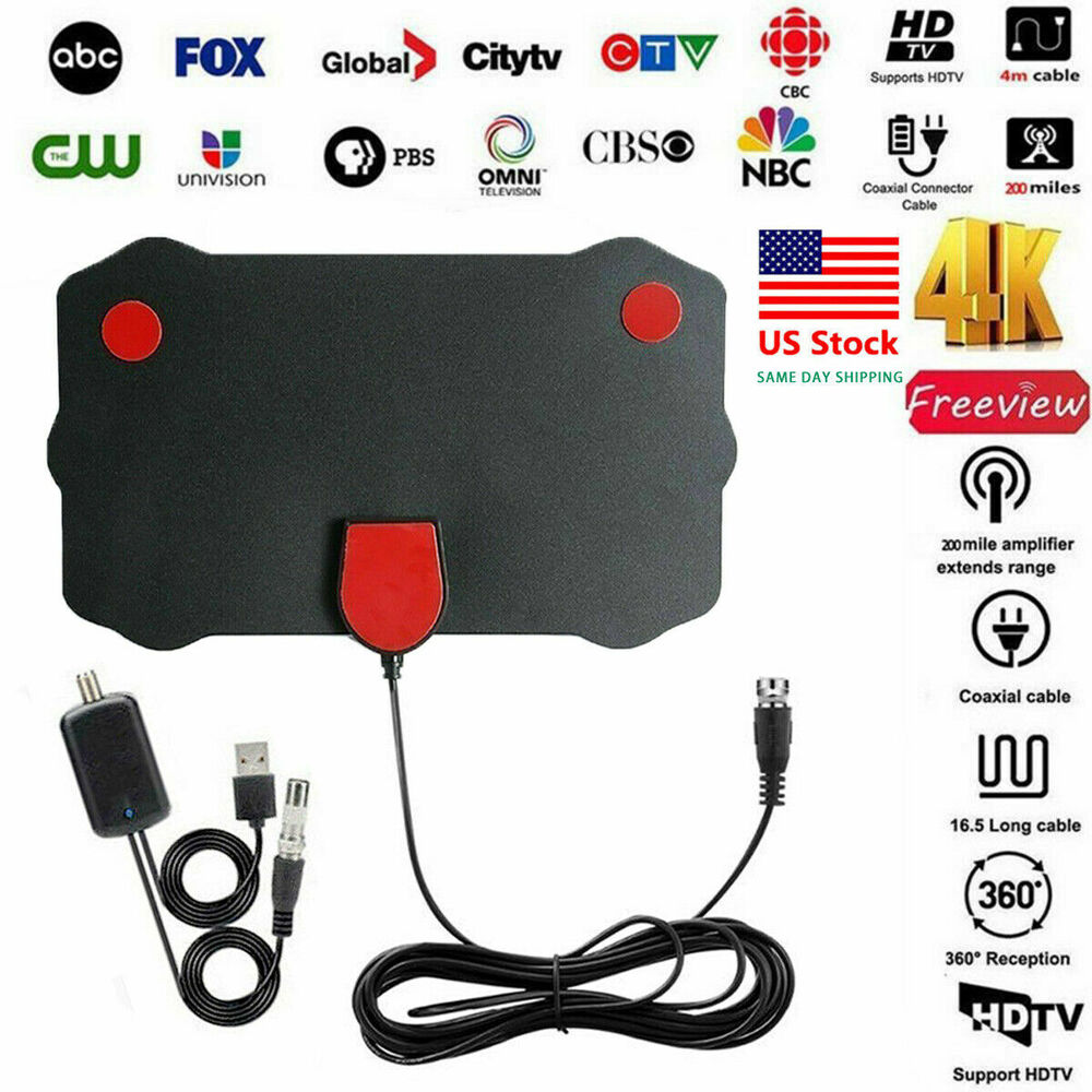 5600 Miles Digital TV Antenna Indoor HDTV Amplified Signal Booster 4K HD 1080P