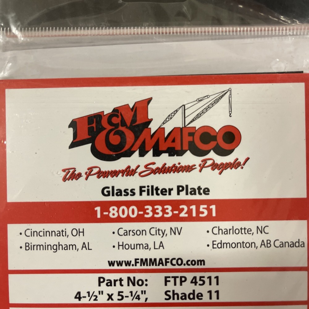 f & m mafco glass filter plate shade 11. Price For Each