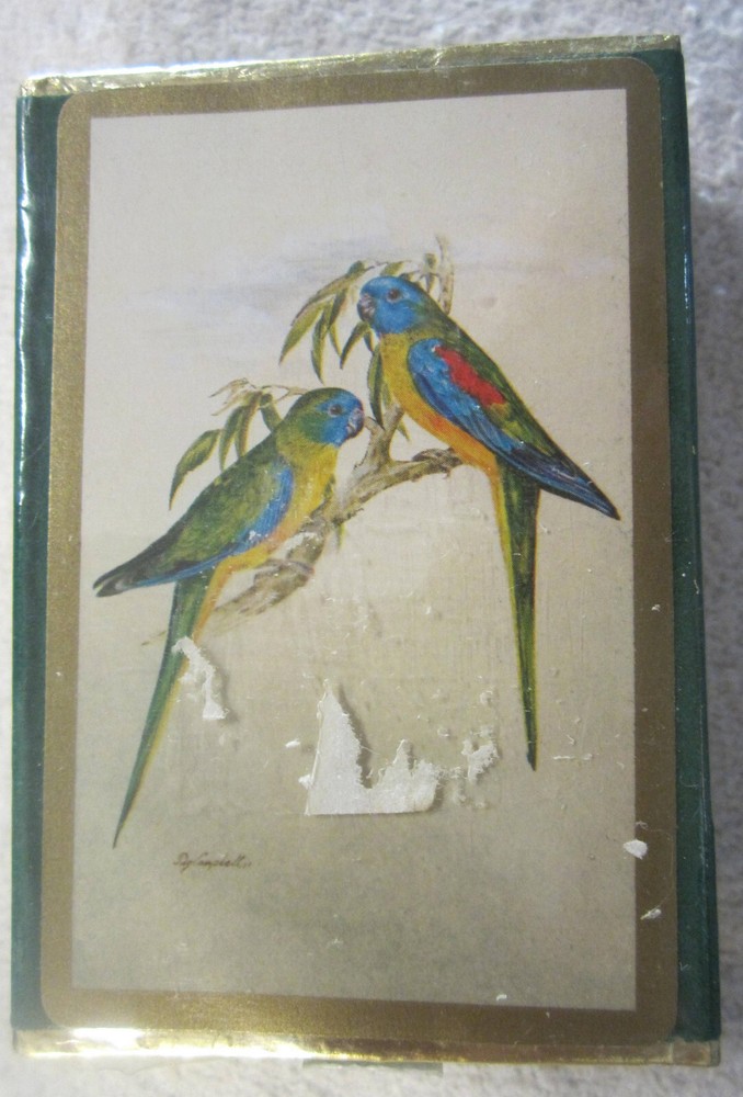 1 deck New Congress Playing Cards Parrots birds Artist signed Peg Campbell VTG
