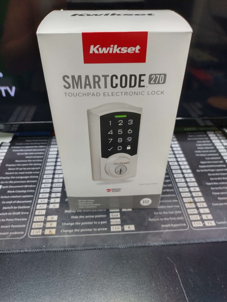 Kwikset SmartCode 270 Touchpad Electronic Deadbolt in Satin Nickel 992700-002