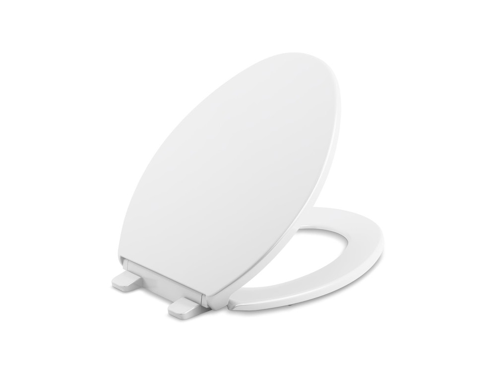 Kohler Brevia Elongated White Toilet Seat with Quick-Release Hinges K-4774-0