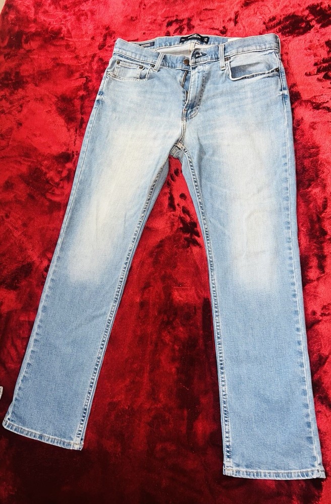 Hollister Men's Slim Straight Jeans Epic Flex Blue  Size 32X30