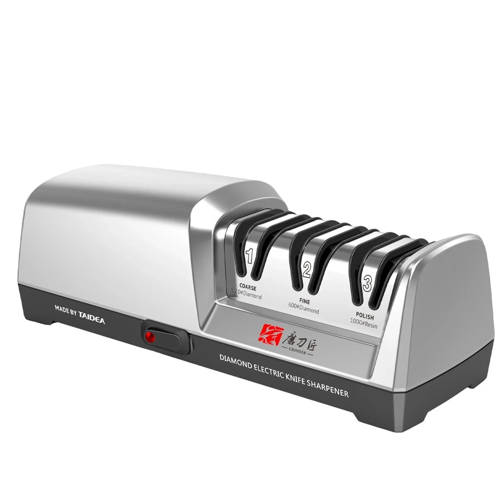 Automatic Electric Knife Sharpener with 3-Stage Grinding for Home Use