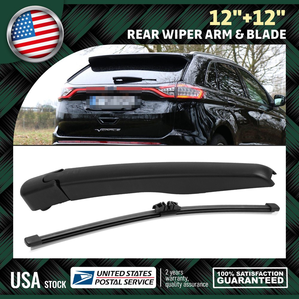 2015-2019 Ford Edge Bracketless Rear Windshield Wiper Blade & Arm 12 Inch New