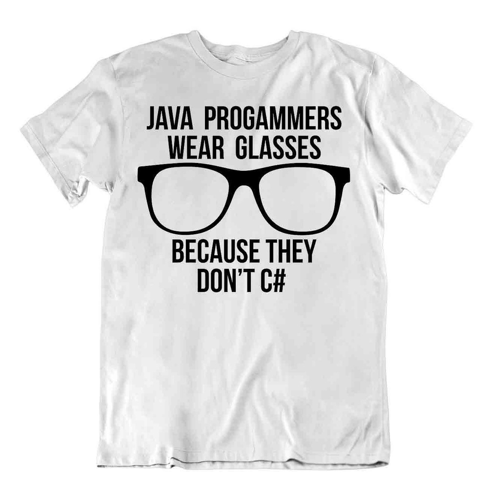 Java Progammers Tshirt Funny C# Tee Casual Smart Geek T_shirt
