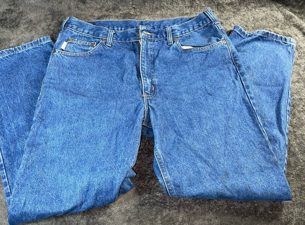 Vintage Carhartt Relaxed Fit Blue Jeans for Men Size 36x30