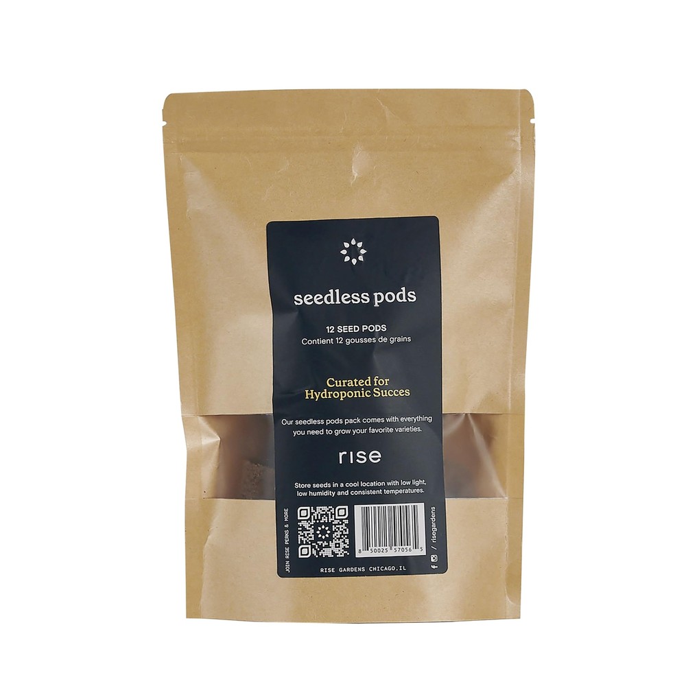 Seedless Pods, Compatible with All Rise Garden Hydroponic Indoor Gardens, 12-...