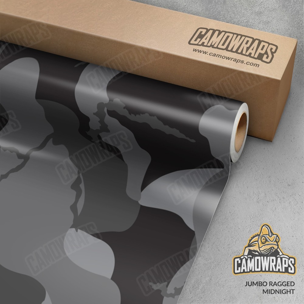 Jumbo Ragged Midnight Camo Vinyl Wrap | Durable Cast Decal Film