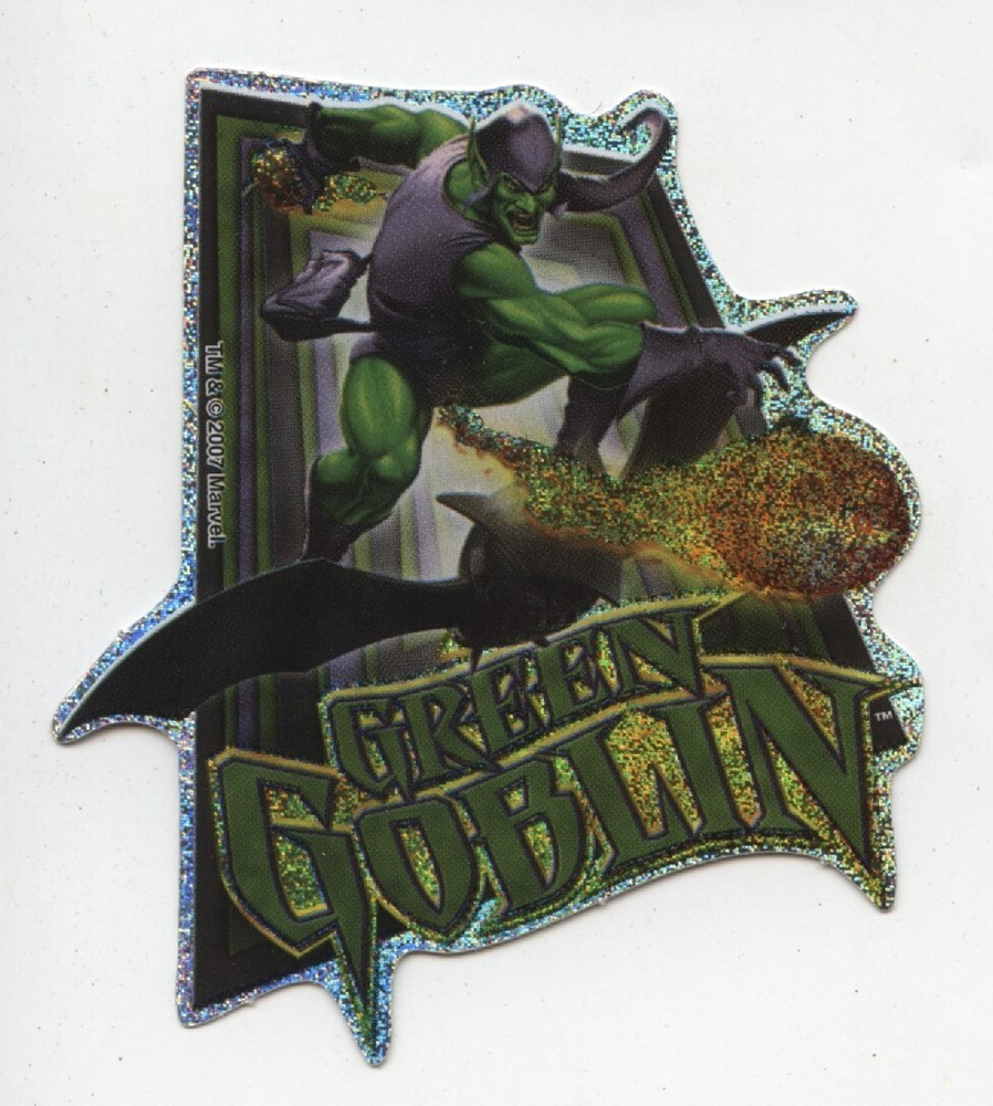 2007 Marvel Green Goblin  Prismatic Vending Machine Sticker 3