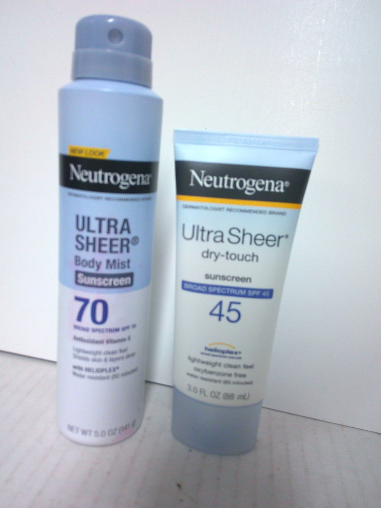 Neutrogena Ultra Sheer SPF 70 Body Mist & SPF 45 Dry-Touch Sunscreen Lotion