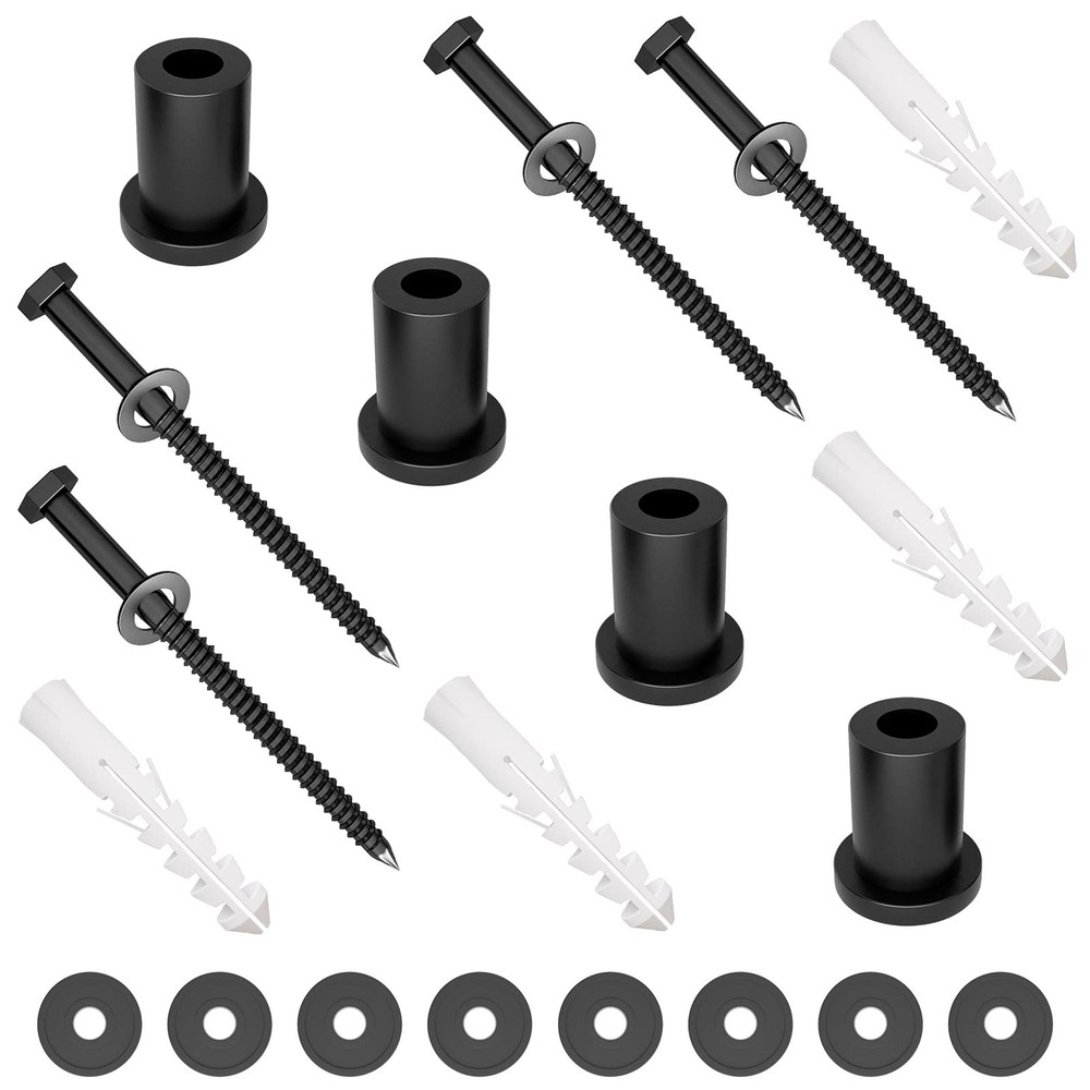 4PCS Sliding Barn Door Hardware Track Spacers and Lag Bolts for Flat Track Ro