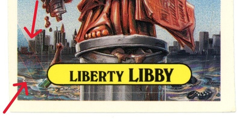 1986 Topps Garbage Pail Kids Series 3 OS3 LIBERTY LIBBY 113b RARE PRINT ERROR