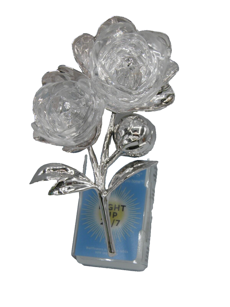 Bath & Body Works Silver Clear Peony Wallflower Plug Light-Up Refill