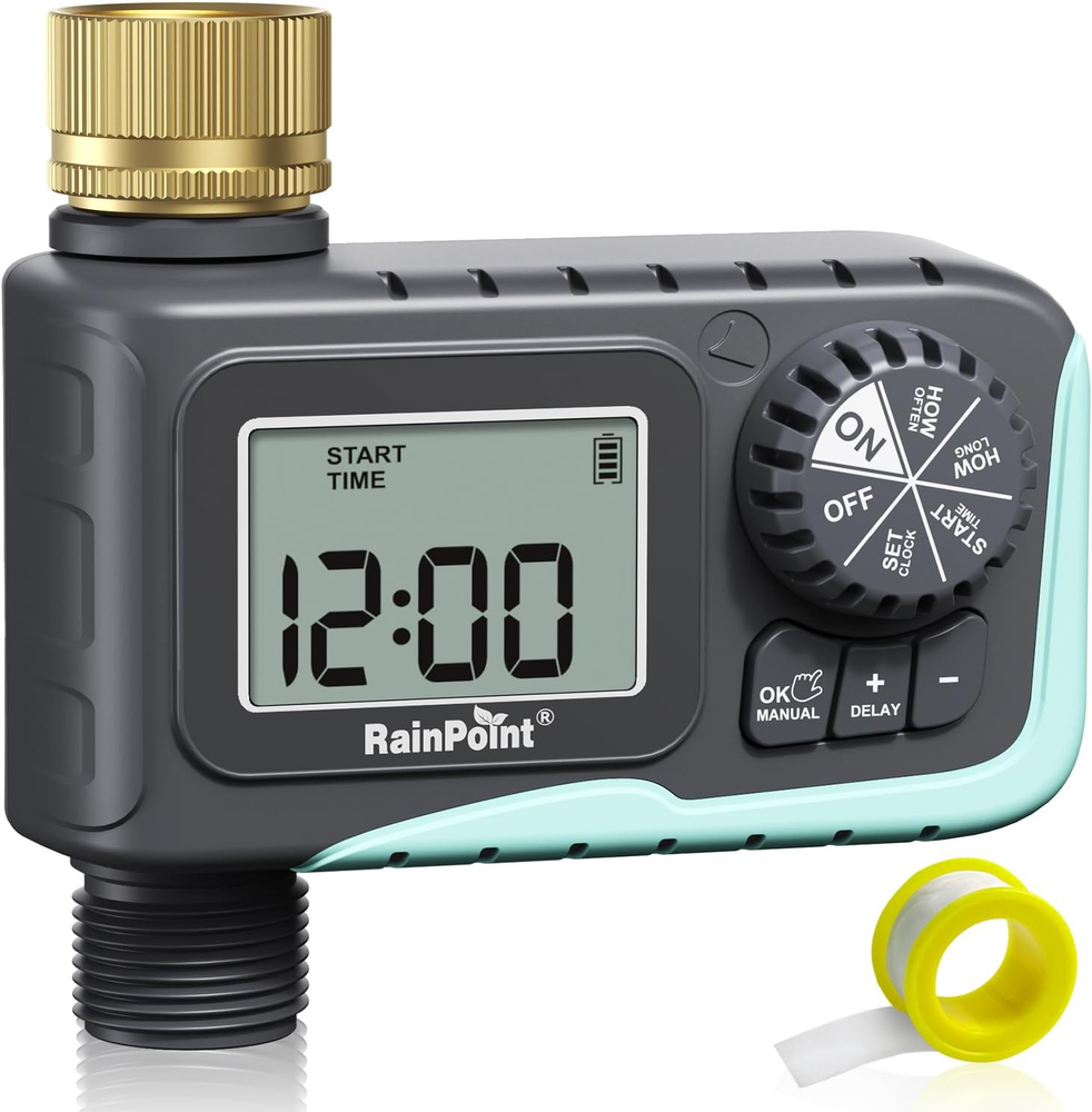 2024 Outdoor Sprinkler Timer Metal Programmable Garden Hose Irrigation V2 Rain
