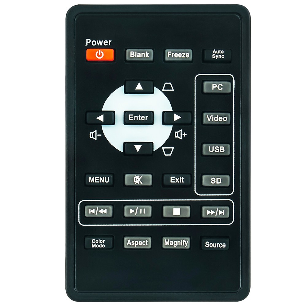 ViewSonic PLED-W200 Replacement Remote Control for LED Projector