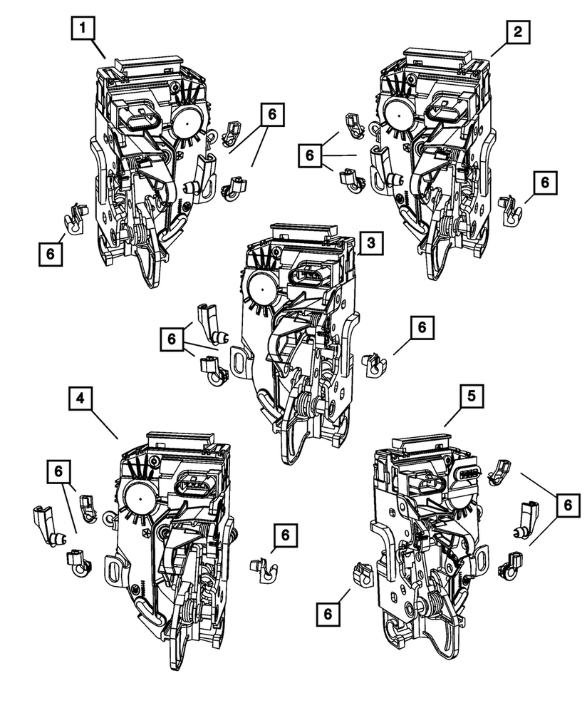 Genuine Mopar Front Door Latch Left 68234697ab