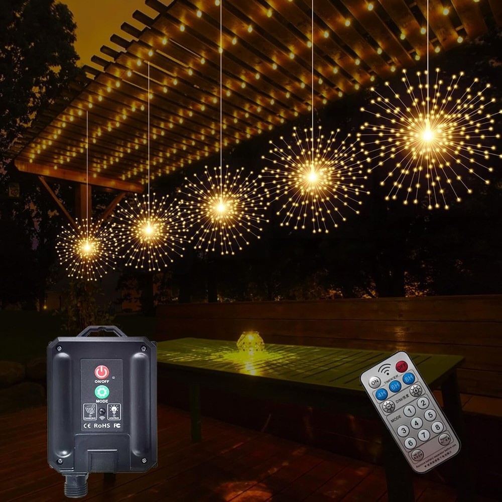 1000 LED Solar Hanging Lights with Remote Control – Perfect for Festive Ambiance