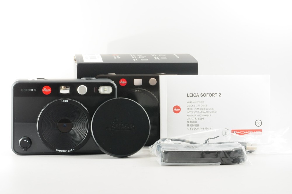 Top Mint Leica Sofort 2 Instant Film Camera Instax Film Black From Japan #3281