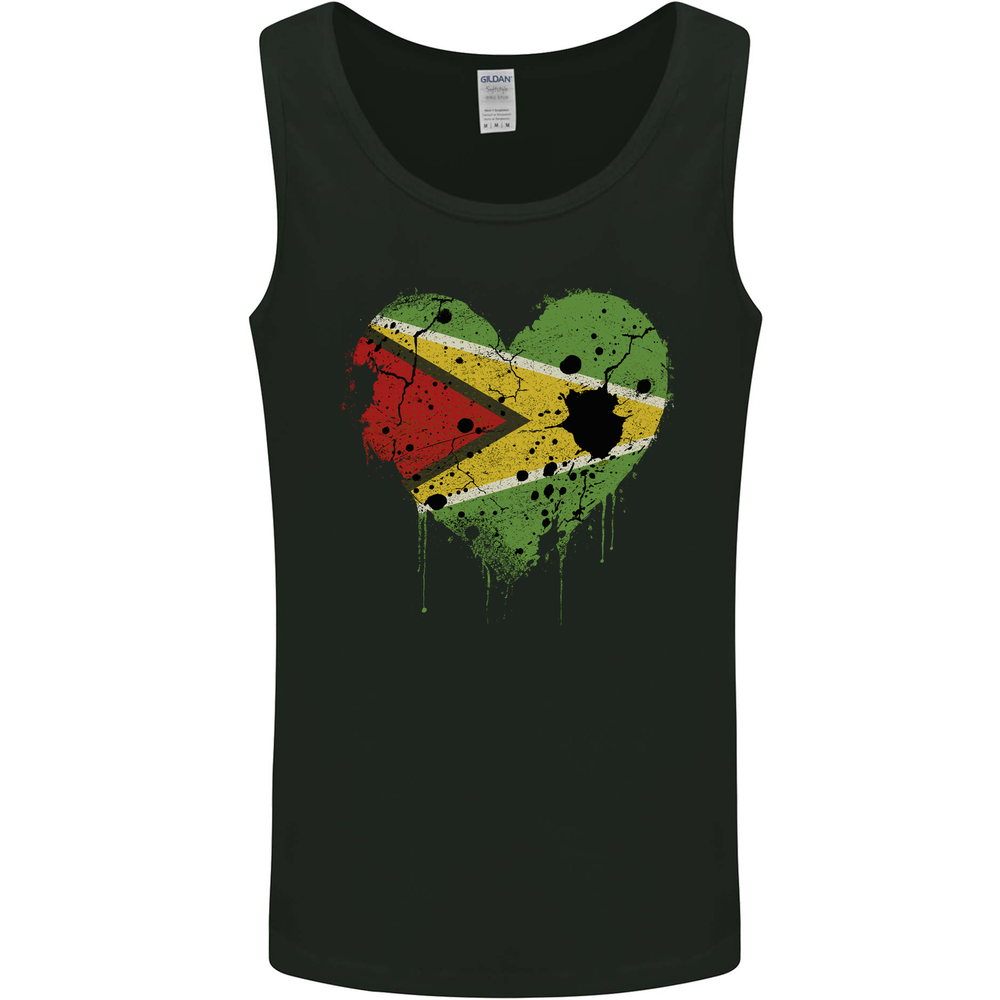 Love Guyana Flag Guyanese Day Football Mens Vest Tank Top
