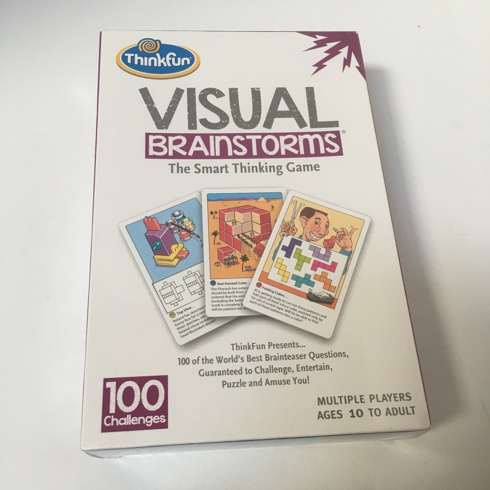 Visual Brainstorms Game The Smart Thinking Game 100 Challenges Think Fun-image