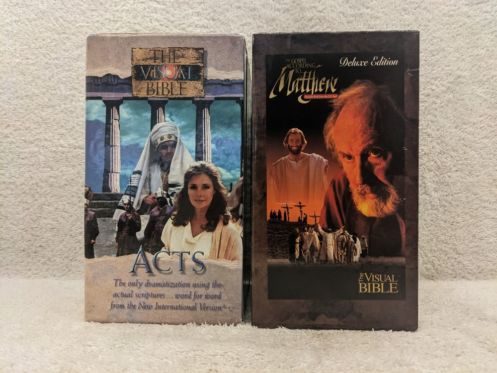 Visual Bible VHS Box Set: Acts & Matthew 8 Tapes NIV 1997 Holy Bible-image