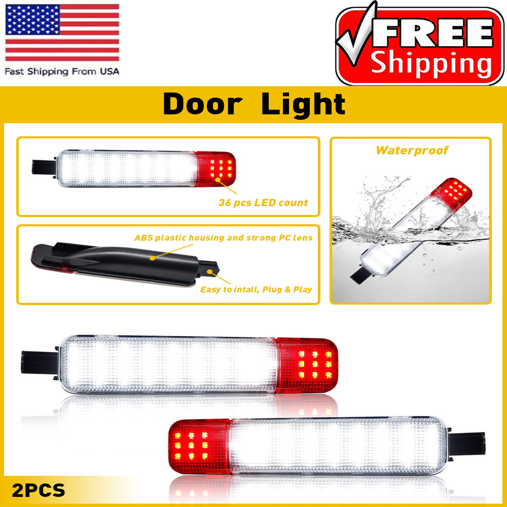 Pair LED Door Courtesy For Light Chevrolet Suburban 1500 2500 2000-06 Red+White