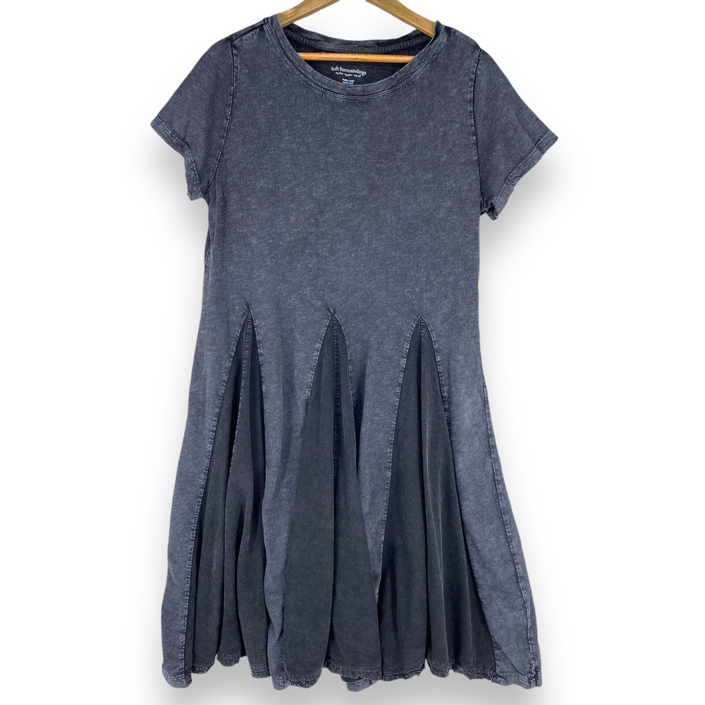 Soft Surroundings Dress Womens Large Petite Shift Shirt Two Tone Lagenlook