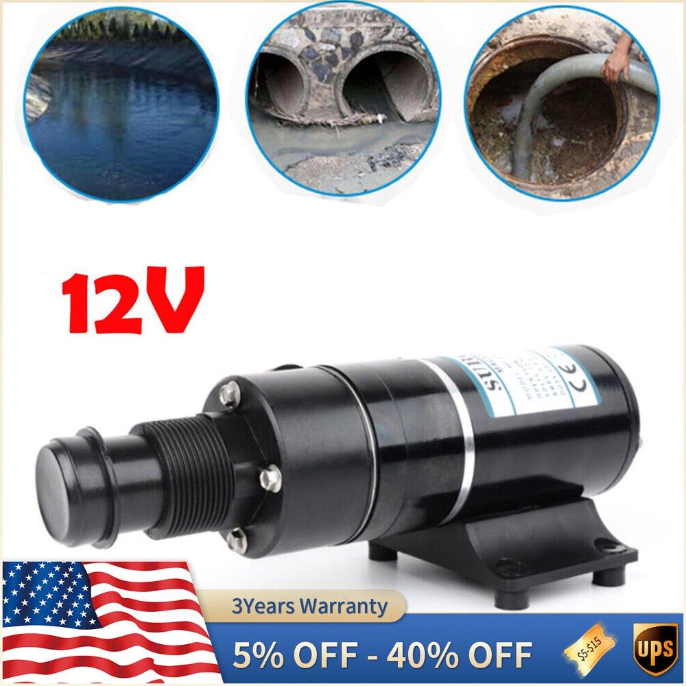 MACERATOR PUMP 12V- Waste/Toilet/Sewerage/Water/Marine/Boat/Caravan/RV 9.5A