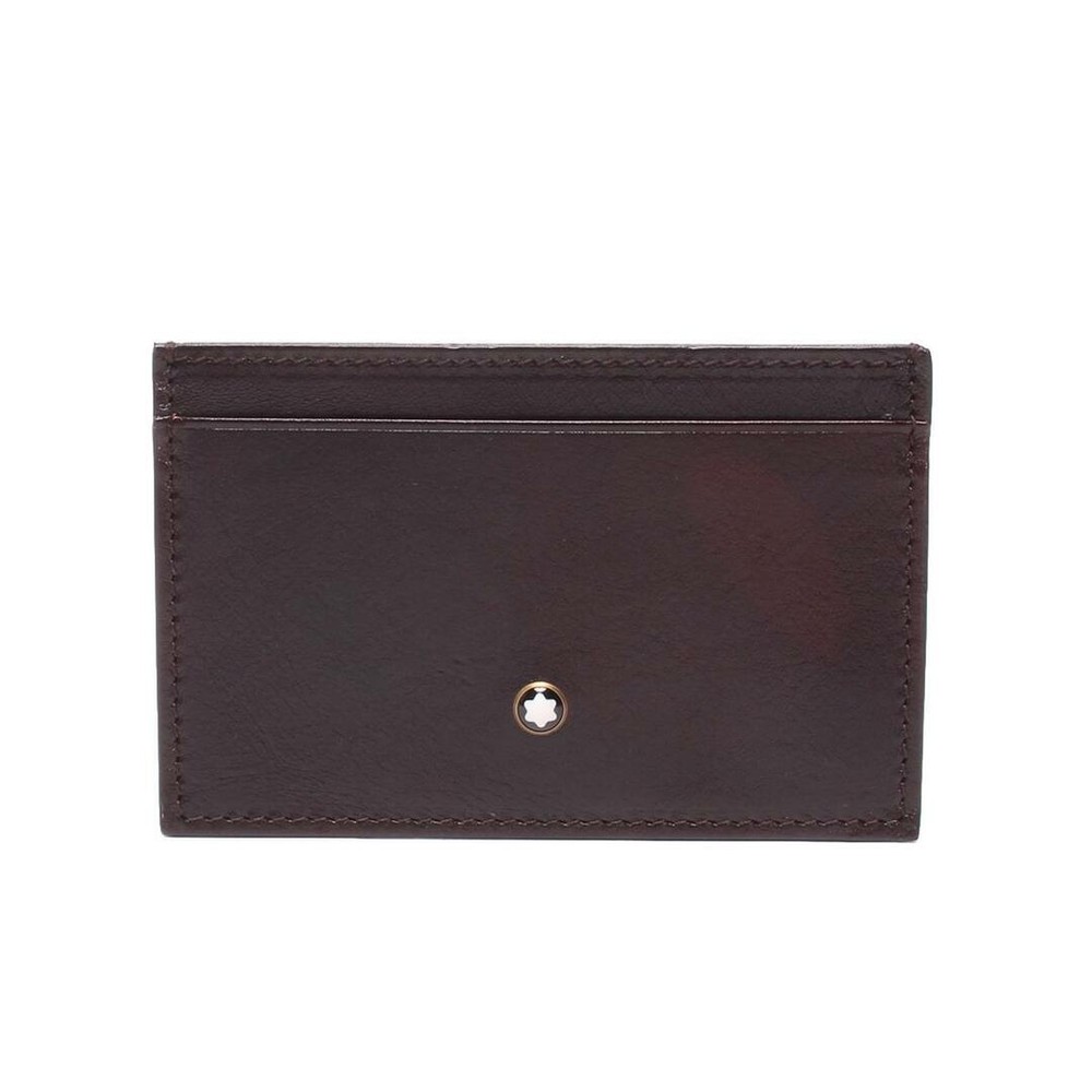 Montblanc Men's Slim Leather Card Holder with RFID Protection
