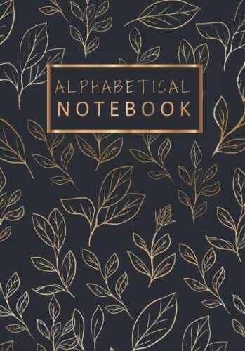 Alphabetical Notebook A5 Alphabetical A-Z Index Lined Journal with Tabs Print...