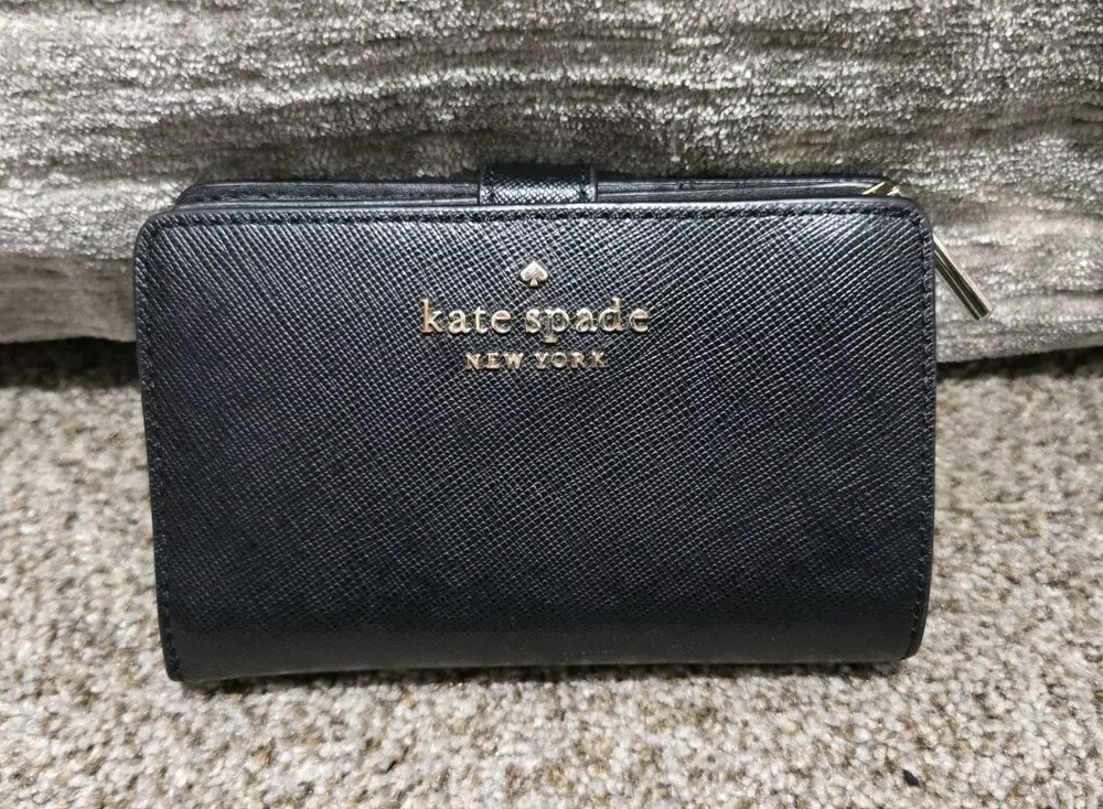 Kate Spade New York Madison Medium Compact Bifold Wallet - Black