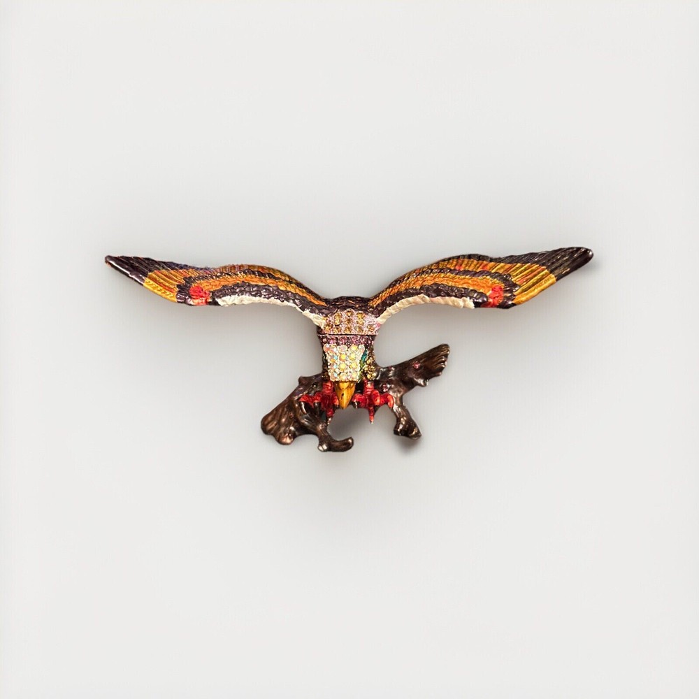 Jeweled  And Colorful  EAGLE  Trinket Box  In Original Packaging