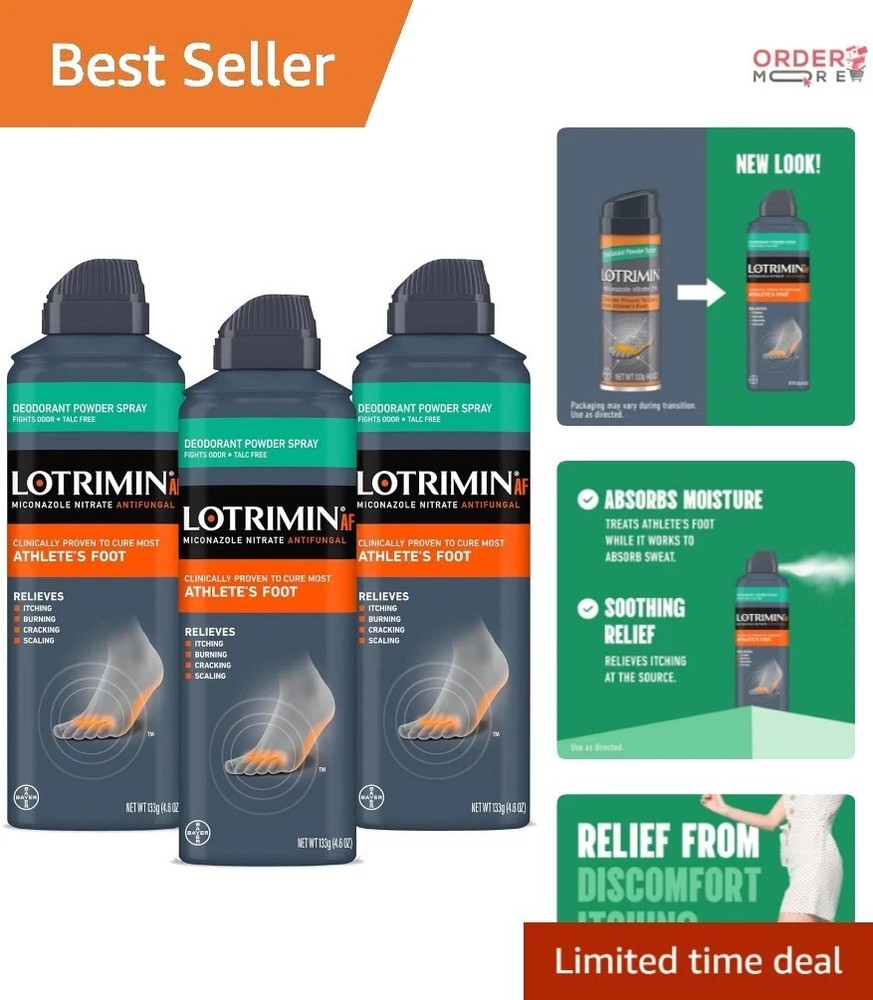 Fresh Scent Antifungal Powder Spray - Effective Athlete's Foot & Jock Itch