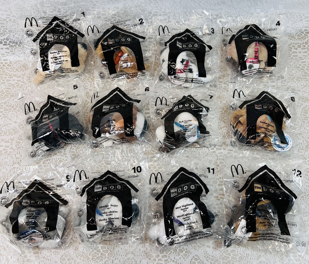 McDonald’s Artist Collection The Dog 2003/2004 Happy Meal Toys 1 thru 12 NIP