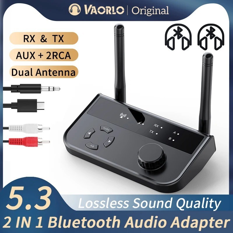 Long Range Bluetooth 5.3 Transmitter Receiver for TV and Home Stereo Audio