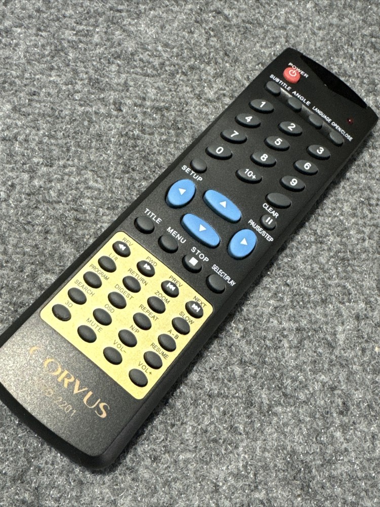Corvus DVD 2201 Remote - Replacement Remote Control, Compatible with DVD Players