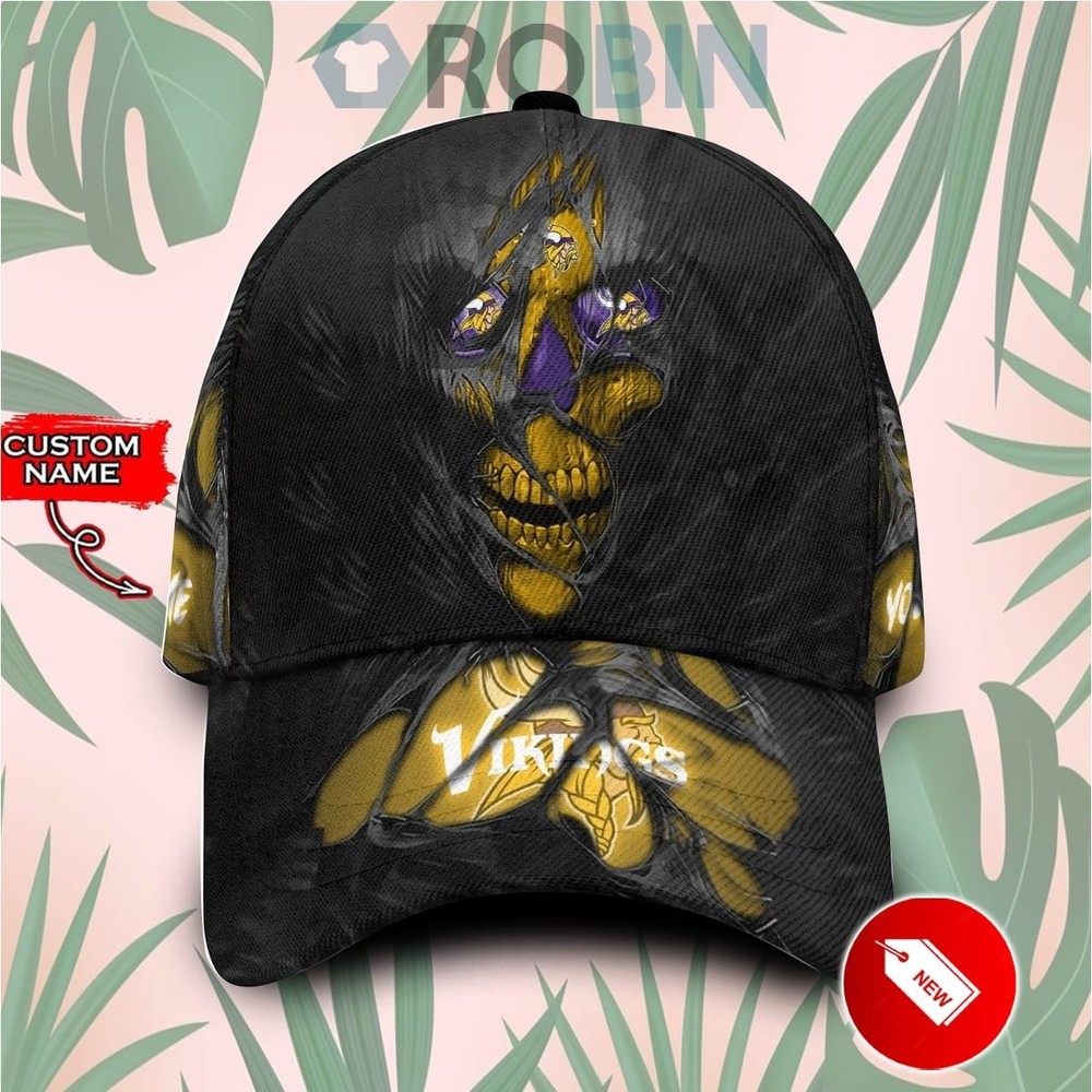 Personalized New England Patriots Skull Baseball Cap-image